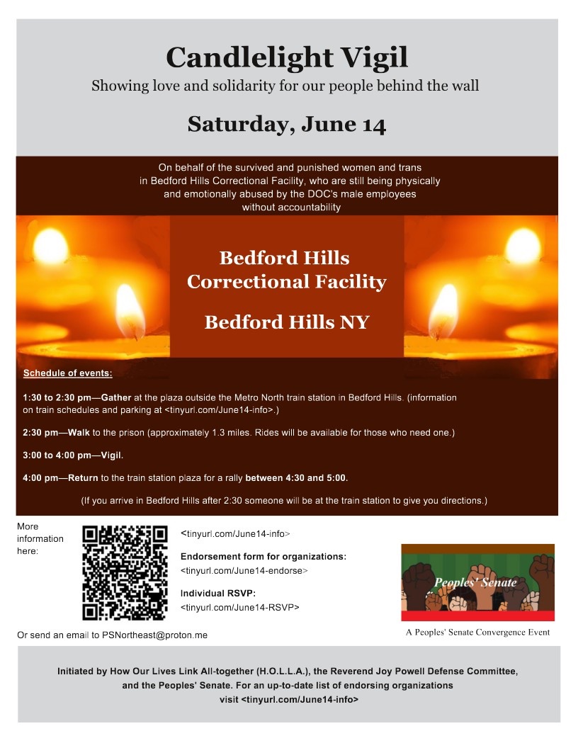 Join us and <a href="/inthespiritt/">In the Spirit of Mandela</a> amongst other organizers tomorrow at Bedford Hills Correctional Facility