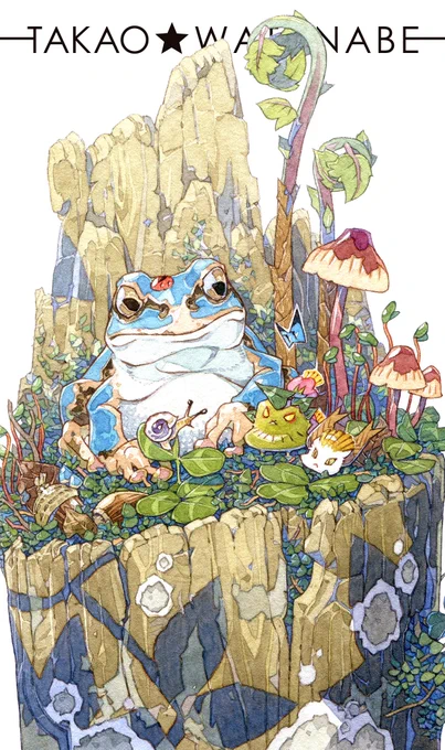 『カタツムリの話を聞く』 #Illustration