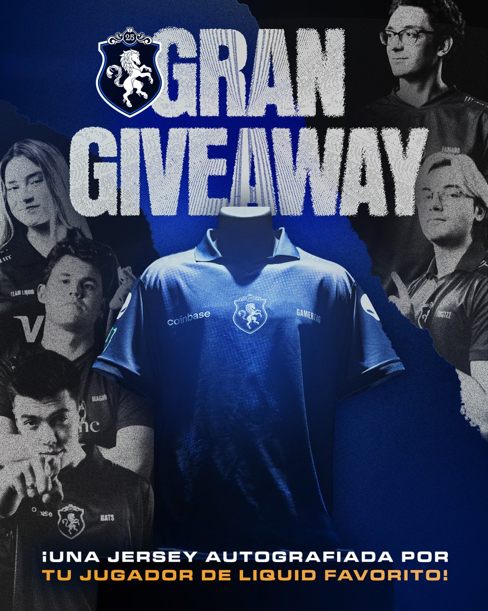 ¡EL JUGADOR QUE ELIJAS! 🏆

Para celebrar el lanzamiento del documental de #EWC "Level Up" en Prime Video, podrías ganar una camiseta del 25º aniversario de Team Liquid FIRMADA.

¿YanYa? ¿Magnus? ¿Jaguares? ¿Daiki? ¿Neazul? 

Tú decides.

DALE LIKE➕ RT➕ COMENTA TU JUGADOR ⬇️