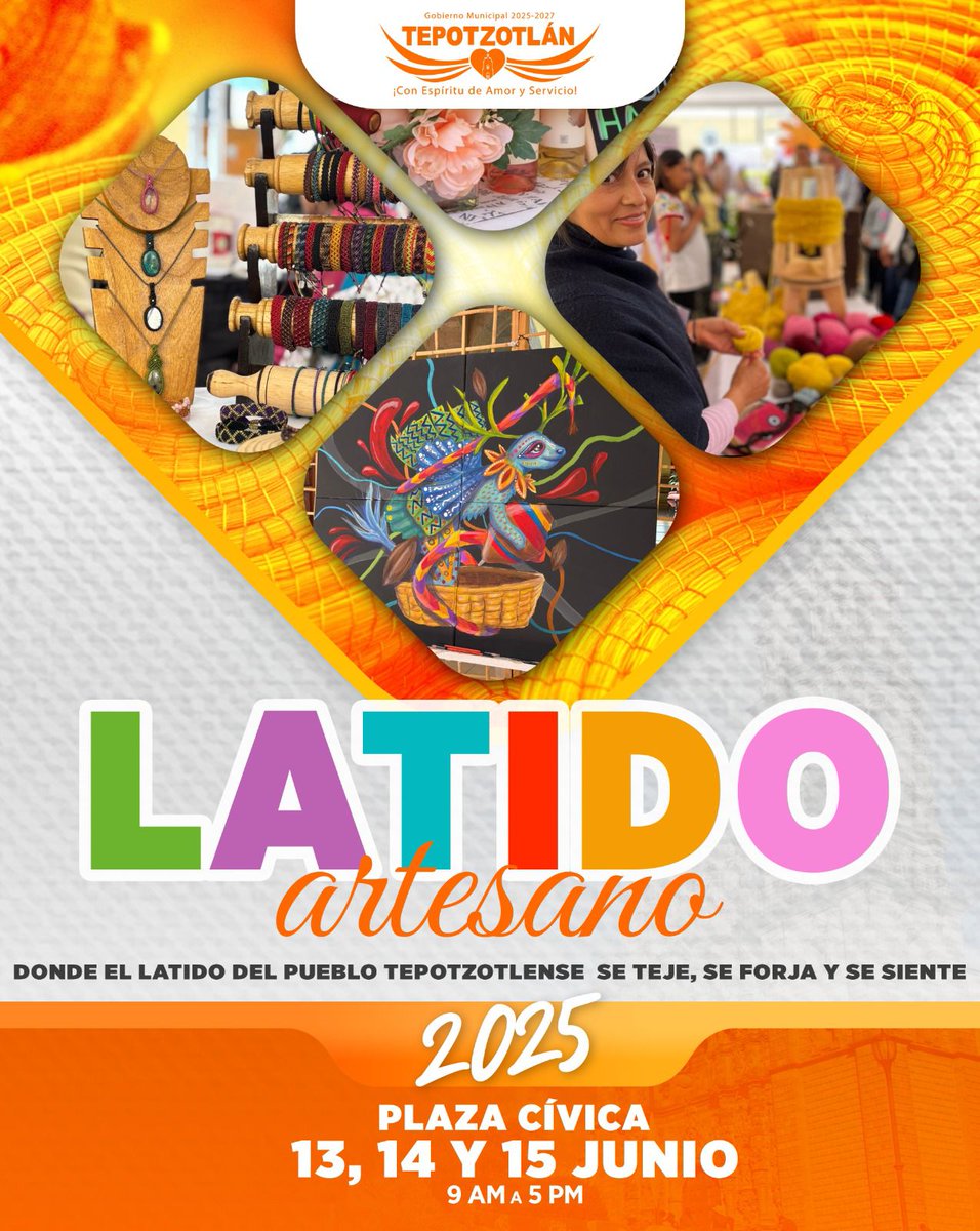 El Ayuntamiento de #Tepotzotlán invita al evento Latido Artesano 2025 "Donde el alma del pueblo #tepotzotlense se teje, se forja y se siente, nuestras raíces, tradiciones y sabores".
semanariomiespacio.com/.../tepotzotla…