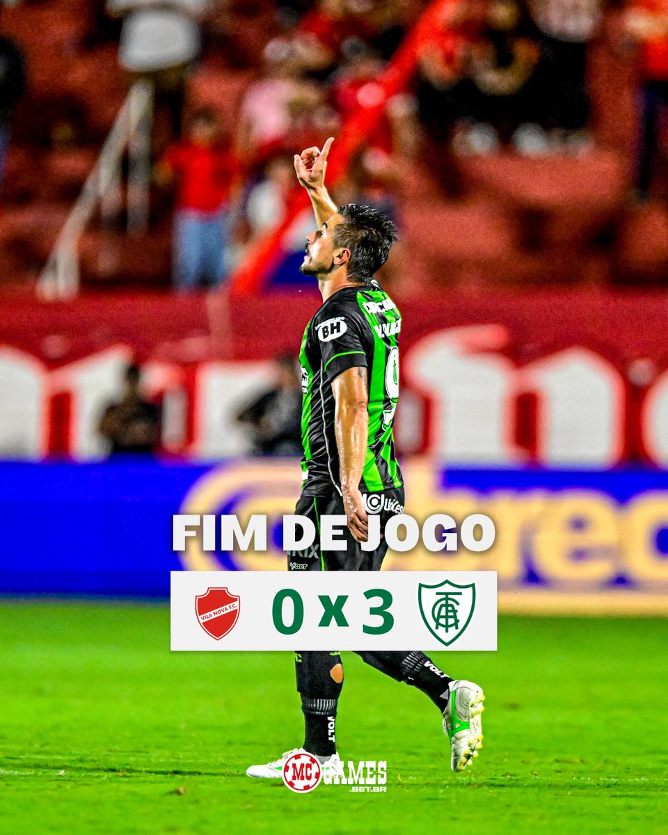 AmericaFC1912's tweet photo. VITÓRIAAAAA DO COELHÃOOOOO! 🐰💚

Com 2 gols de Willian Dubgod, e 1 de Fabinho, o América venceu o Vila Nova, por 3 a 0! 

+3 PONTOS, COELHÃO! VAMOS EM FRENTE! 💪🏿💪🏿💪🏿

📸 @photompanda / América

#PraCimaDelesCoelho https://t.co/xzaNIWY8tg