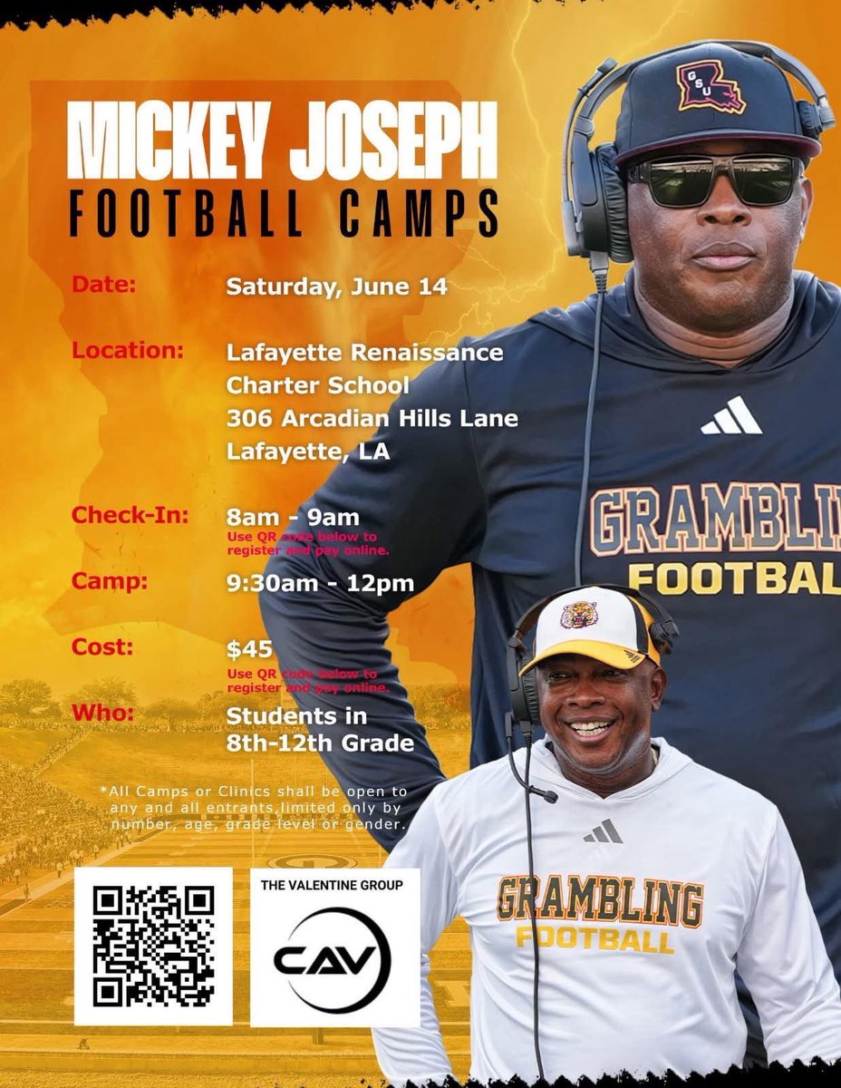 Lafayette let’s rock out tomorrow. 
COMPETE…..Get EVALUATED…Then Get OFFERED