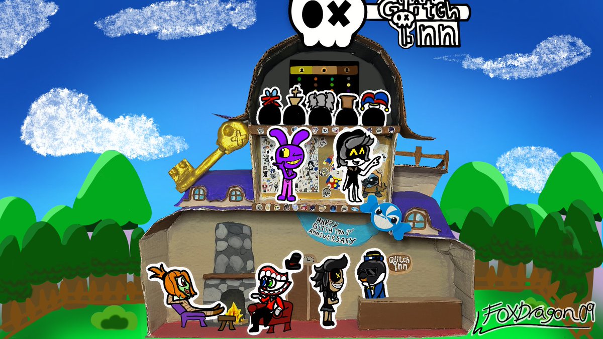 foxdragon054675's tweet image. I just finished making my Glitch Inn art piece for the Glitch Inn art contest. I did a combination of crafting and 2D into it, I think it turned out alright in the end.
#glitchproductions #glitchinn
