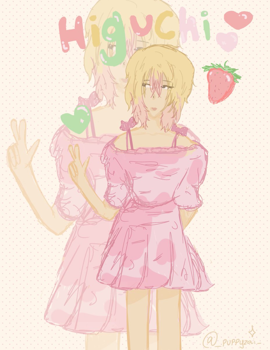 _puppyzai_'s tweet image. wooo!!🍓 #higuchi #bsdart