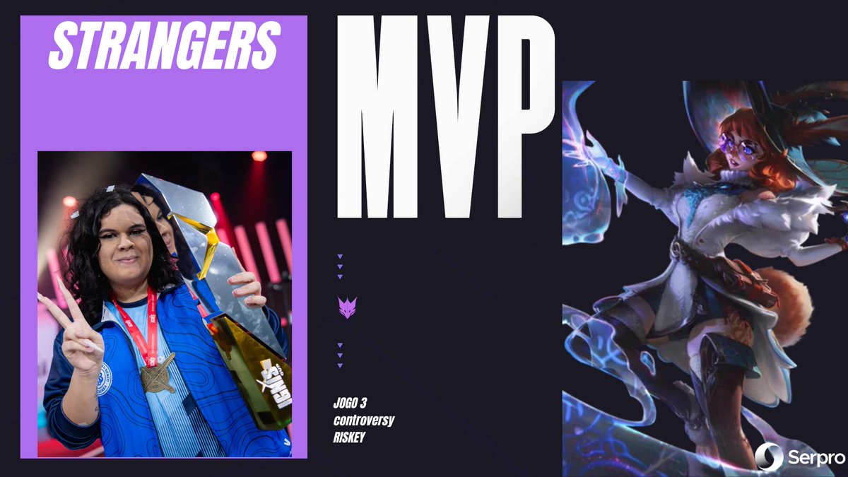 A MVP do Jogo 3 é a @strangerszxz ! 
Não teve pra ninguem quando essa Aurora abria a ult que foi muito impactante na partida!