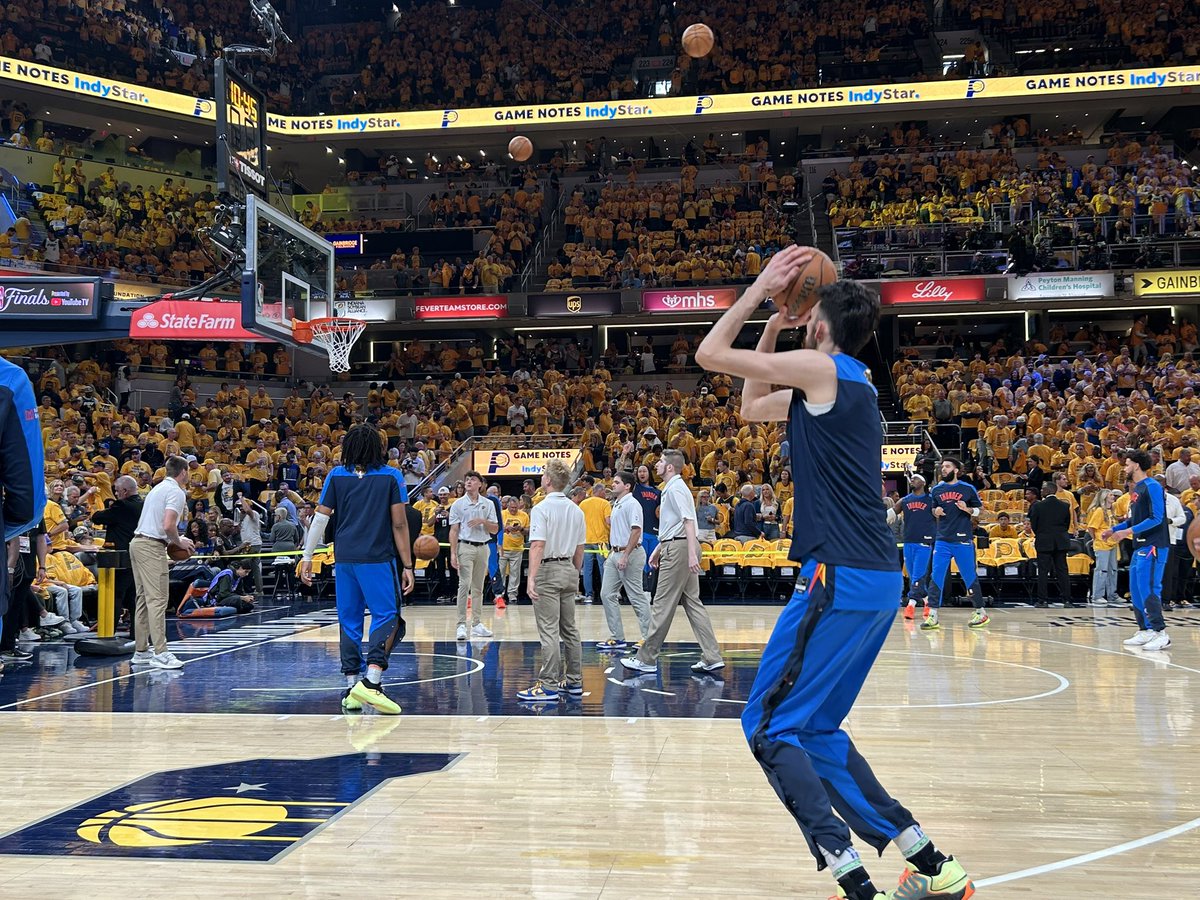 Marc Kestecher (@marckestecher) on Twitter photo Chet Holmgren getting loose for OKC. The Thunder return C, Isaiah Hartenstein to the starting lineup. The 2 bigs have played only 10mins together in the Finals (OKC +7 in those minutes). Tip off in 15 minutes. Coverage underway <a href="/ESPNRadio/">ESPN Radio</a> Chet Holmgren getting loose for OKC. The Thunder return C, Isaiah Hartenstein to the starting lineup. The 2 bigs have played only 10mins together in the Finals (OKC +7 in those minutes). Tip off in 15 minutes. Coverage underway <a href="/ESPNRadio/">ESPN Radio</a>