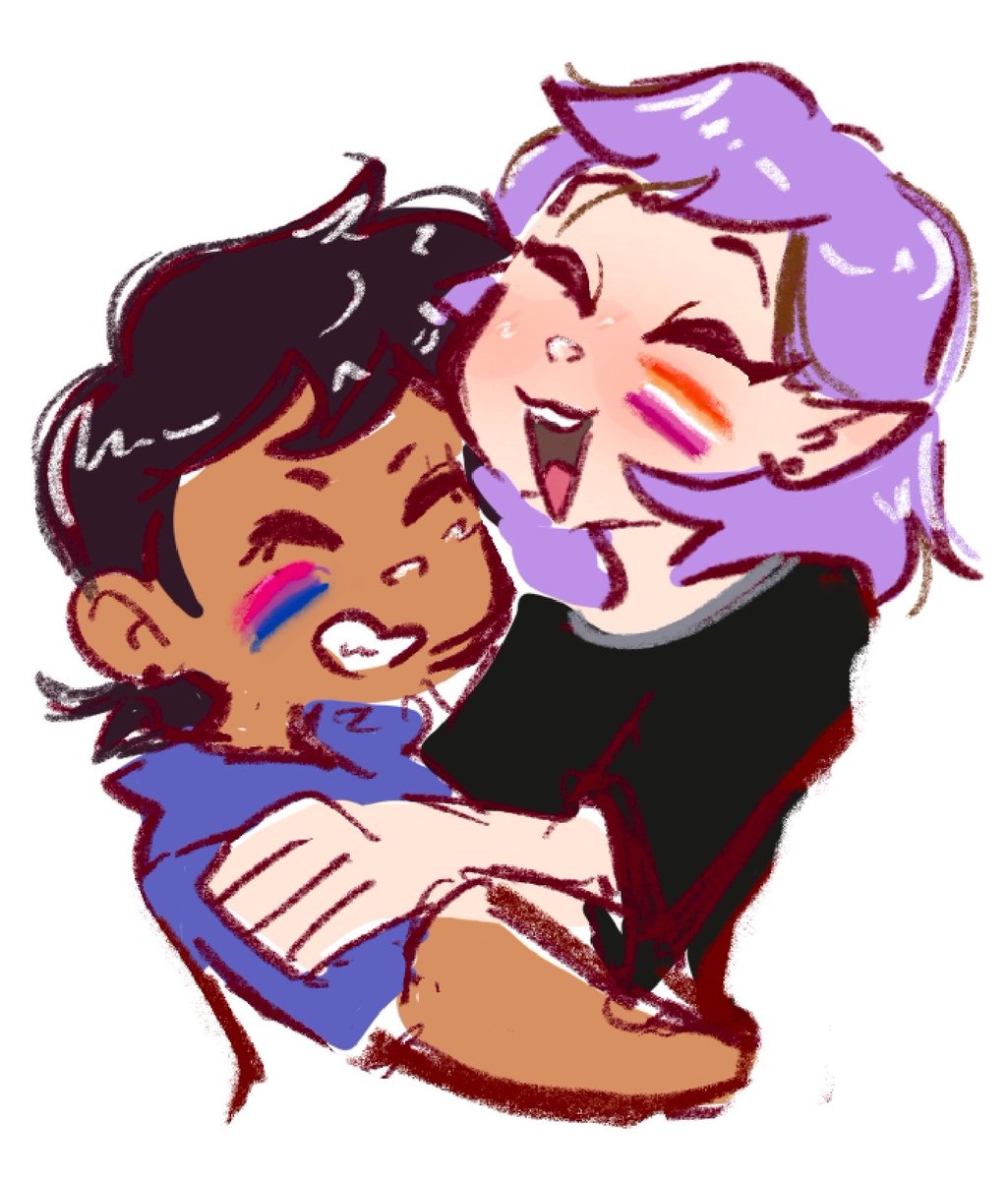 Happy pride to them :} I was gonna leave it as a doodle but I’m thinking Meybe I want to finish this one? 🏳️‍🌈