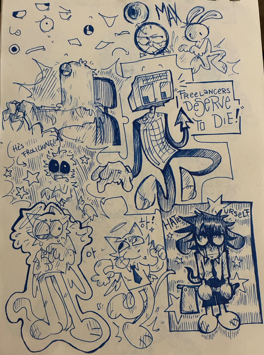 TEAKERBEAKERz's tweet photo. Doodle Dump π«‘ #TraditionalArt #OCs #Fanart #fandom #persona #icantdraw https://t.co/01g6Dfvf2G