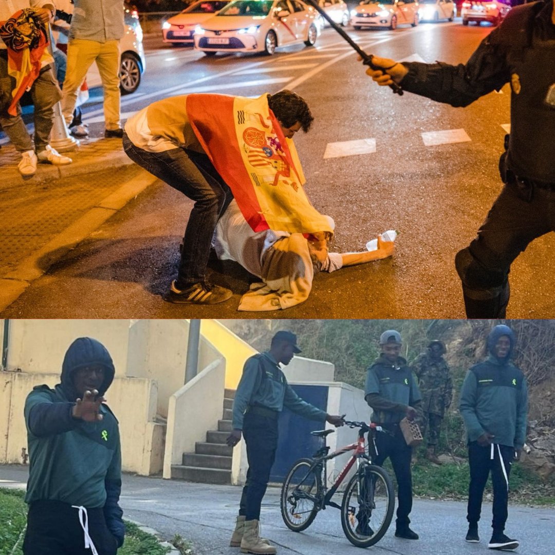 ❌ El gobierno mafioso de Sánchez abre las puertas a los menas, les da hotel y hasta uniforme de la Guardia Civil, mientras manda a la UIP apalear a los disidentes en Ferraz.