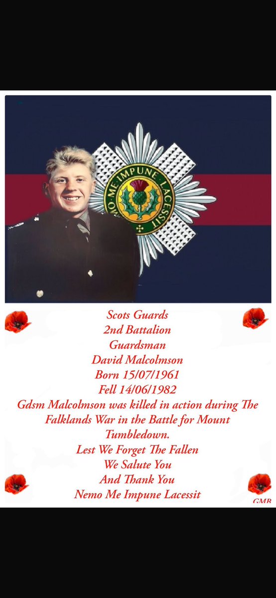 You broke a lot of hearts my dear brother. Today we will raise a glass to your memory. And all your comrades killed on tumbledown today on liberation day till we meet again 🏴󠁧󠁢󠁳󠁣󠁴󠁿🙏🥲