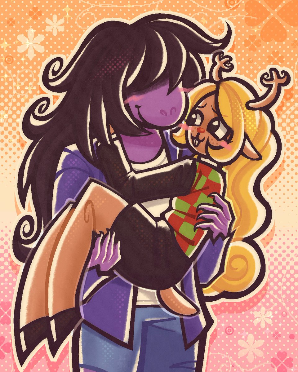 bitter_b0xx's tweet image. susie and noelle yass #deltarune