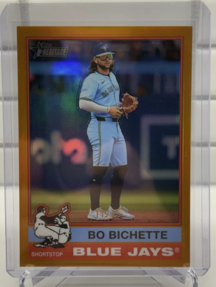 Another Bo Bichette Jersey Numbered card for the PC! 2025 Topps Heritage Bronze (?) #d 11/25. <a href="/CardPurchaser/">Card Purchaser</a> <a href="/CardsCottage/">CottageCountryCards</a> <a href="/zesty_mate/">Sarah Garrett</a>