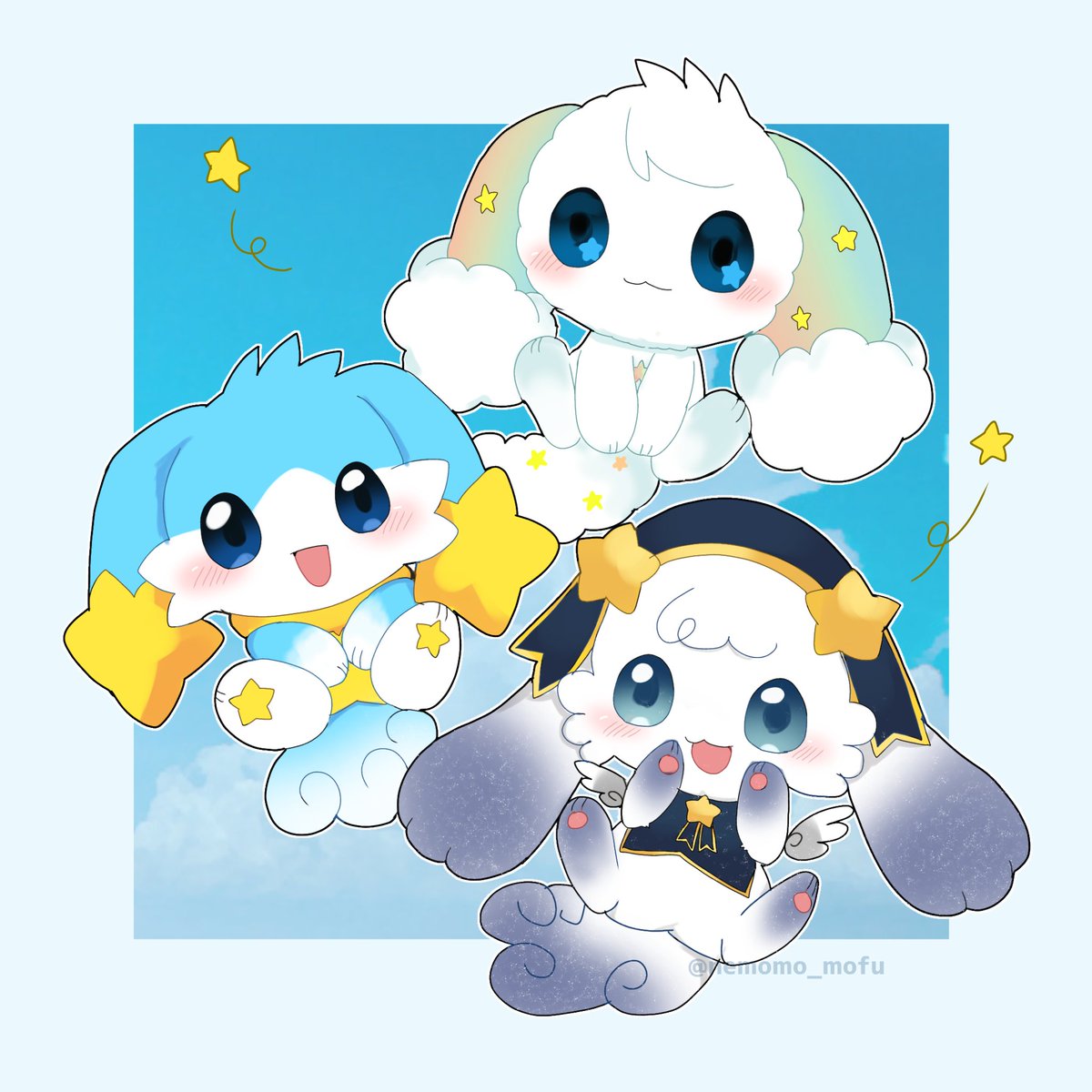 星モチーフの子たち⭐️☁️🌈 #ケモノ #TDM #チビケモ