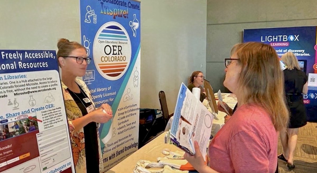 Thank you to the <a href="/codepted/">CO Dept of Education</a> for sharing about OERColorado and openly-licensed education materials for Colorado educators at #hestledcon25 this week!