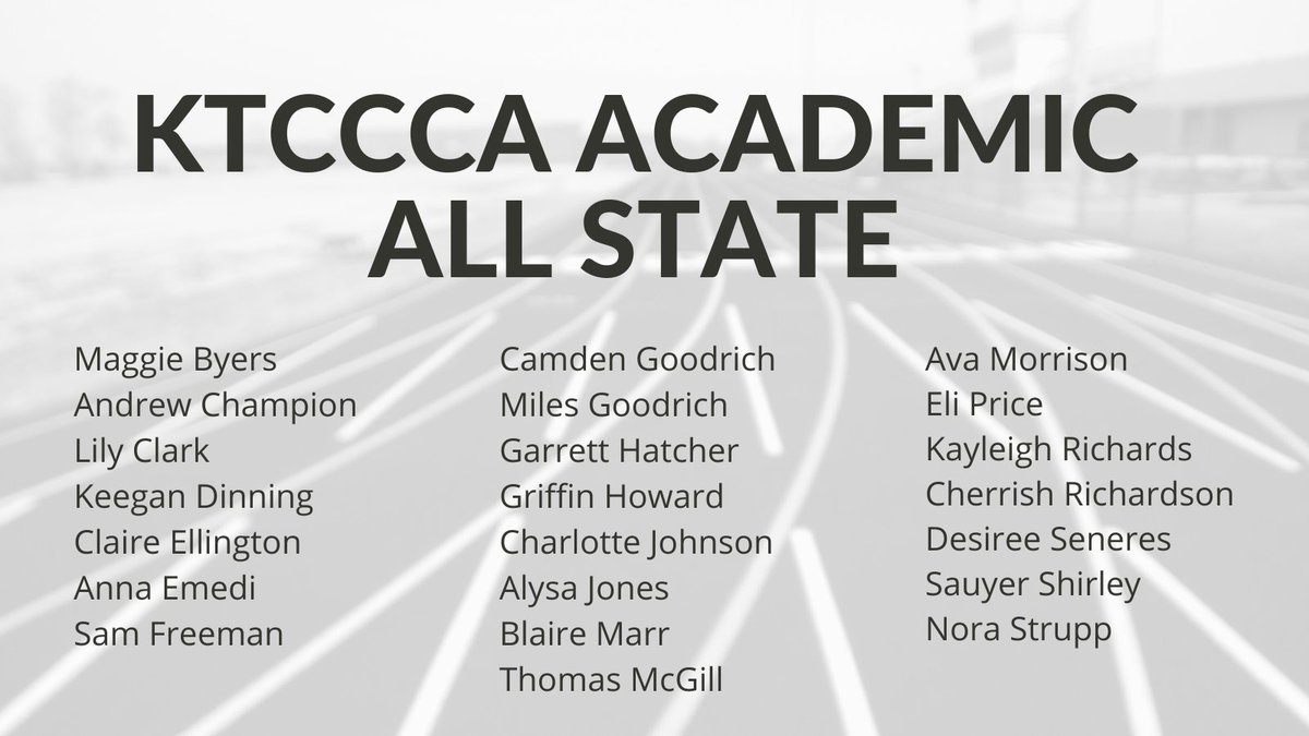 GHS Track & Field (@gatortrackfield) on Twitter photo Track & Field Season Awards!🐊🏆Congratulations to our state qualifiers that were awarded KTCCCA Academic All State honors for a GPA of 3.75+! <a href="/GHSGatorSports/">Greenwood Gators Athletics</a> Track & Field Season Awards!🐊🏆Congratulations to our state qualifiers that were awarded KTCCCA Academic All State honors for a GPA of 3.75+! <a href="/GHSGatorSports/">Greenwood Gators Athletics</a>
