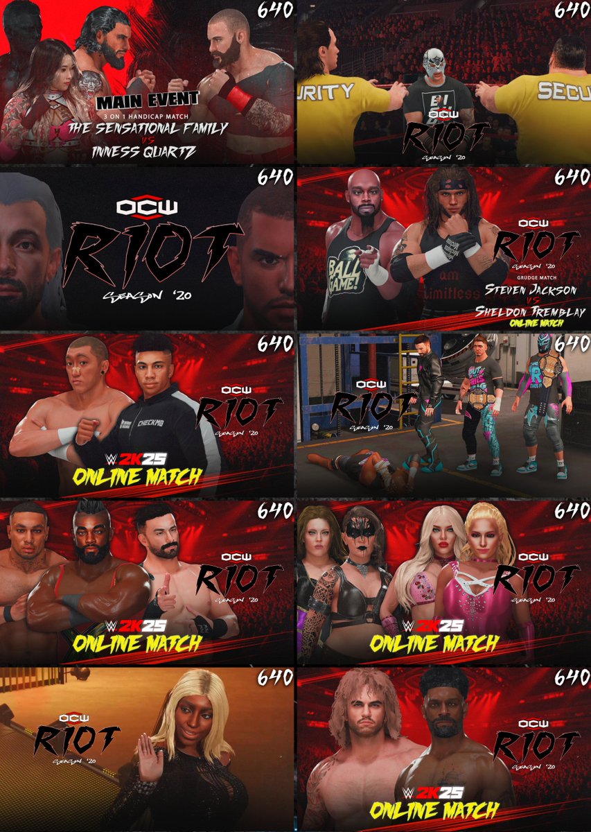 ocwfed's tweet image. Thank you to everyone who tuned into stream. Web Show is up #OCWFED Riot 640 Web Show all;
bit.ly/OCWRiot640
Matches
Video Segments
Text RP&apos;s
+more

#WWE2K25  #caw