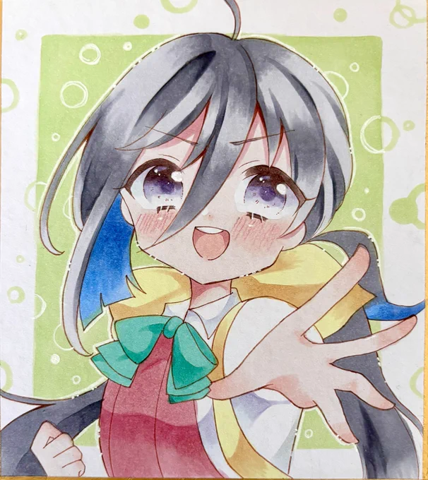 艦これ 清霜さんと #清霜 #コピック #アナログ