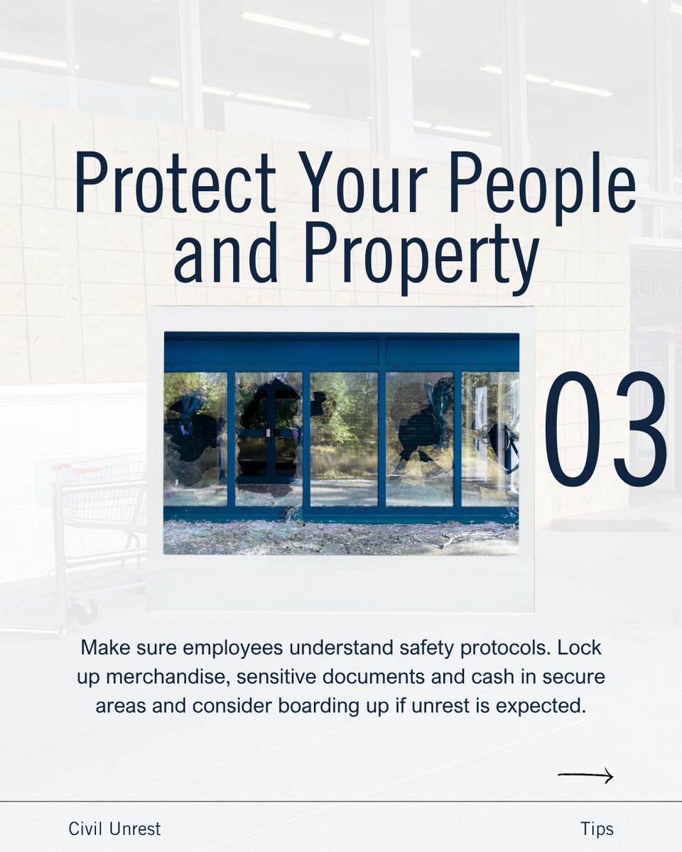 If your storefront is in a busy spot this weekend, take a moment to prep.
These 3 safety tips can make a real difference.
#BusinessPreparedness #SafetyTips
