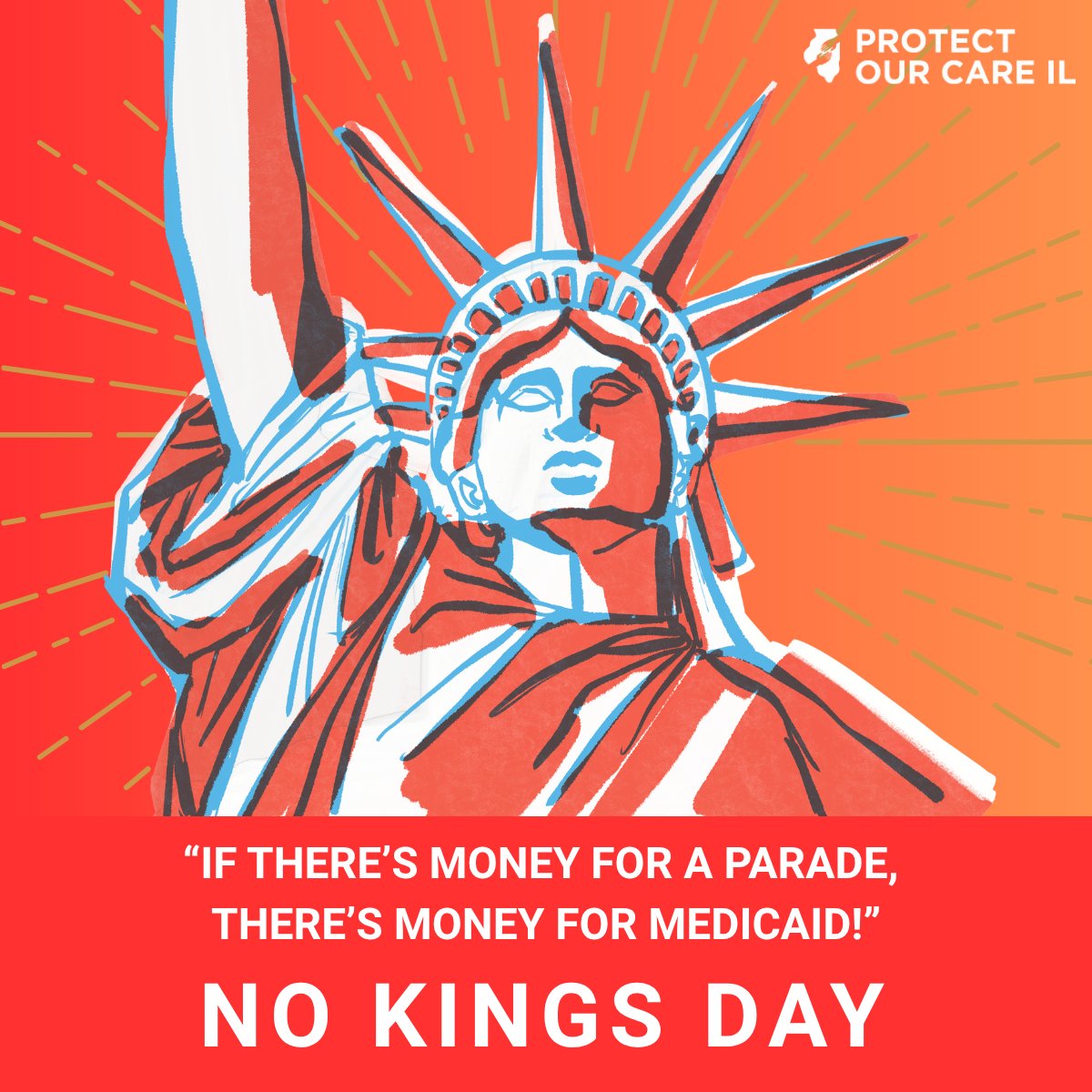 ProtectILCare's tweet image. #Medicaid is a lifeline — protecting the health of so many Illinoisans who rely on it for care. But powerful forces are trying to strip it away. The #NoKings movement fights for our collective rights, including the right to health care for all.
#ProtectOurCareIL #HandsOffMedicaid