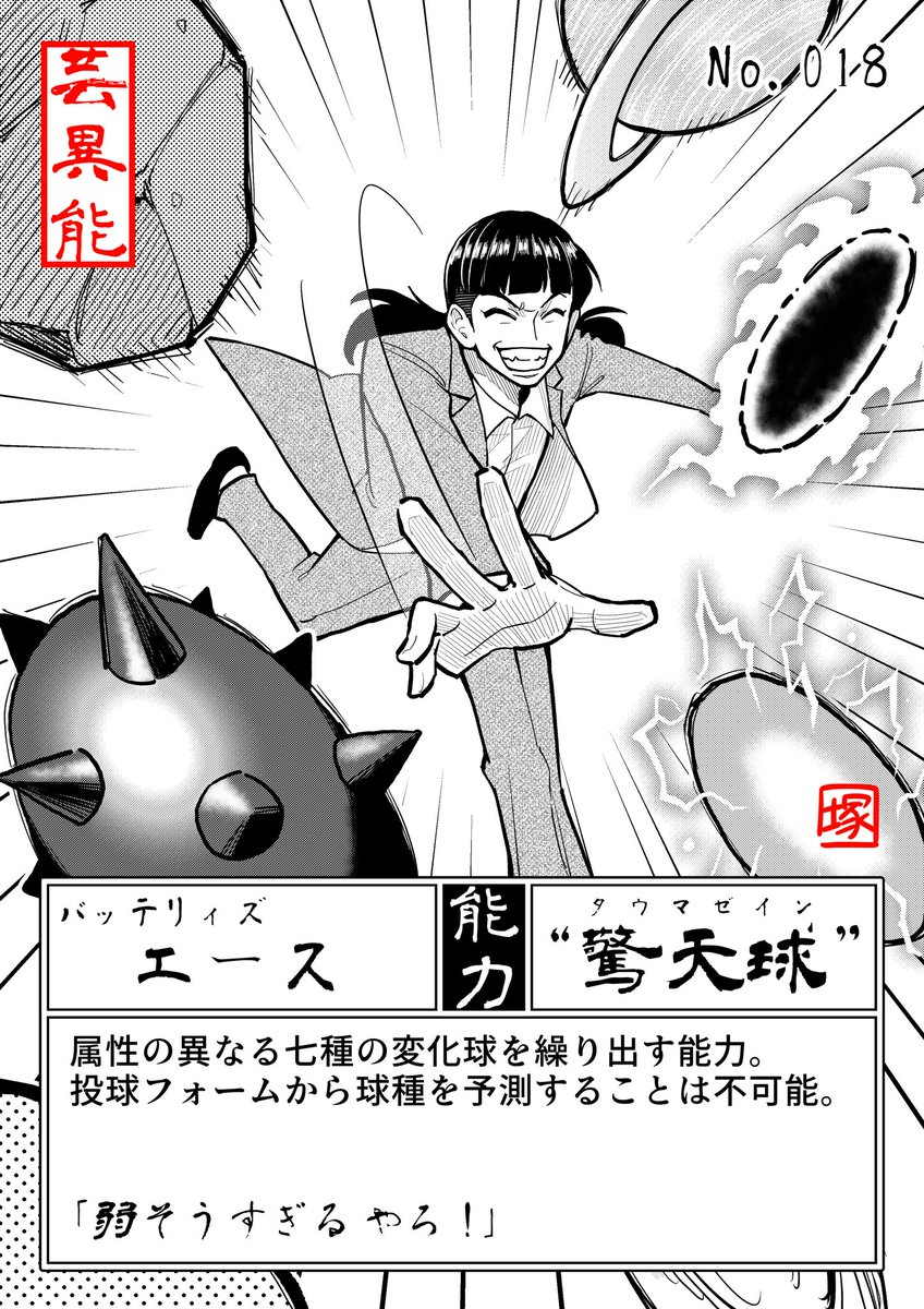 【芸異能力図鑑】
その⑤
 
・パンサー 尾形さん
・バッテリィズ エースさん
・霜降り明星 せいやさん
・霜降り明星 粗品さん
 
#芸異能力図鑑 