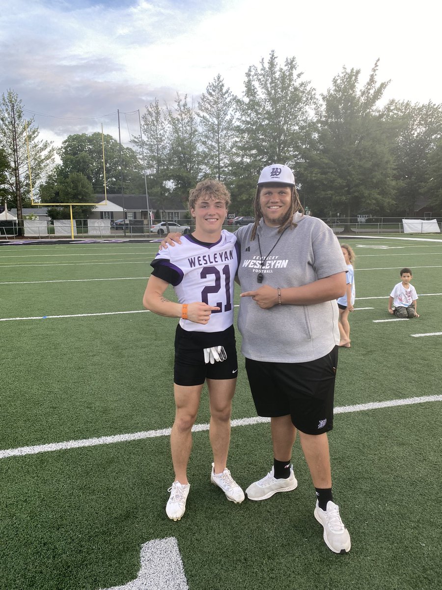 Luke Thomas (@lukethomas_8) on Twitter photo After a great camp and conversation with <a href="/Playmakerhaddox/">Coach Nick Haddock</a> <a href="/CoachYoung41/">Coach Tyrone Young Jr. II ™</a> <a href="/CoachBMcGuire/">Coach Brennen McGuire</a> I’m blessed to receive an official offer from Kentucky Wesleyan!
<a href="/55CoachJohns/">Derek Johns</a> <a href="/GobenNate/">Nate Goben</a> <a href="/p2p_7v7/">Perform To Perfection 7v7</a> <a href="/Coach1Tyme/">Ryan T. Montgomery™️</a> After a great camp and conversation with <a href="/Playmakerhaddox/">Coach Nick Haddock</a> <a href="/CoachYoung41/">Coach Tyrone Young Jr. II ™</a> <a href="/CoachBMcGuire/">Coach Brennen McGuire</a> I’m blessed to receive an official offer from Kentucky Wesleyan!
<a href="/55CoachJohns/">Derek Johns</a> <a href="/GobenNate/">Nate Goben</a> <a href="/p2p_7v7/">Perform To Perfection 7v7</a> <a href="/Coach1Tyme/">Ryan T. Montgomery™️</a>
