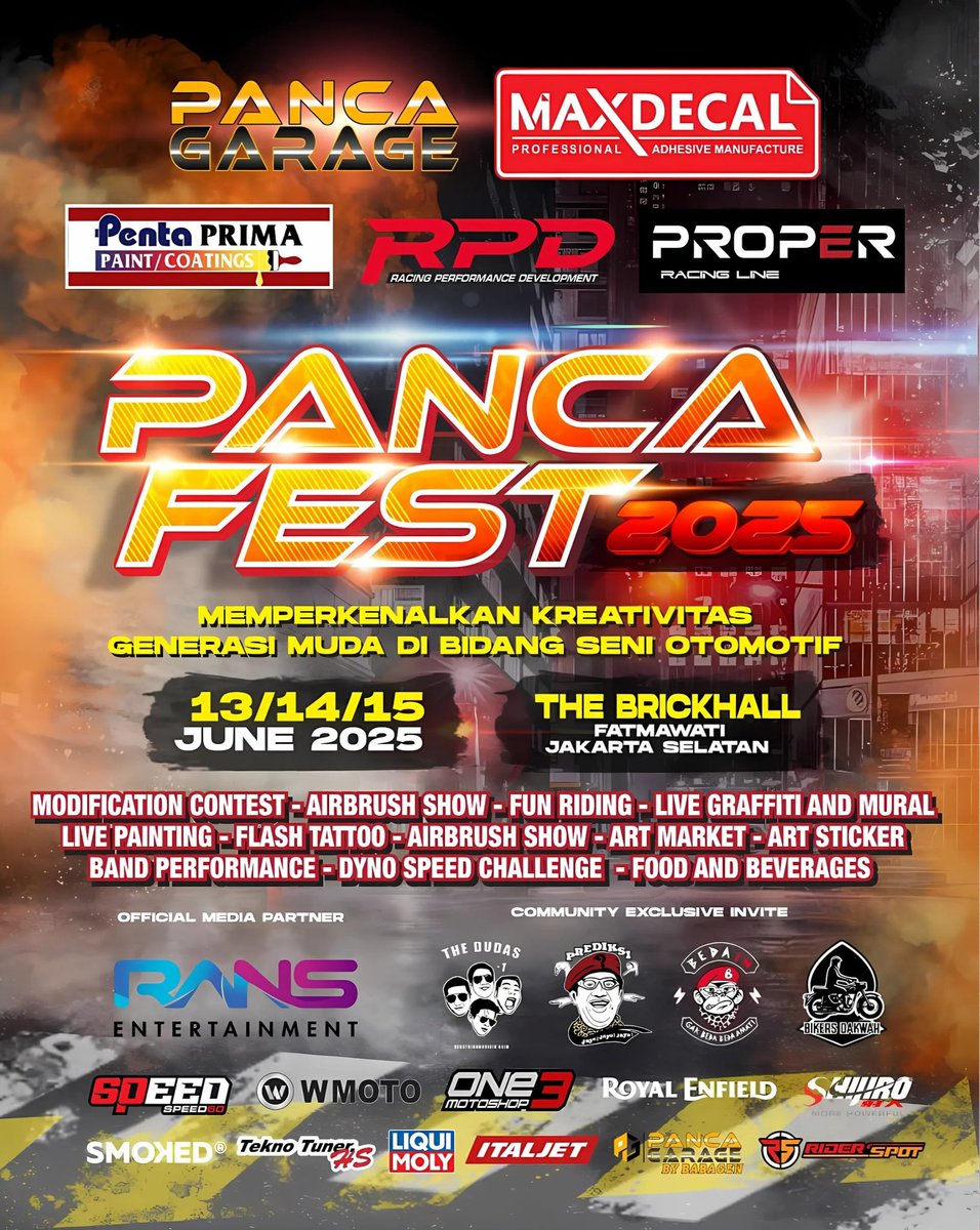 •••
See you at #PancaFest2025 

13-15 Juni 2025
The Brickhall Fatmawati

Info Join? Klik link dibio🛠️

©2025 Honda Vario Club Jakarta

#PancaGarage #EventJakarta #SeniOtomotif #RansEntertainment #YouthInMotion #CustomCulture #BikersIndonesia #HVCJakarta #HondaVarioClub #HVCI