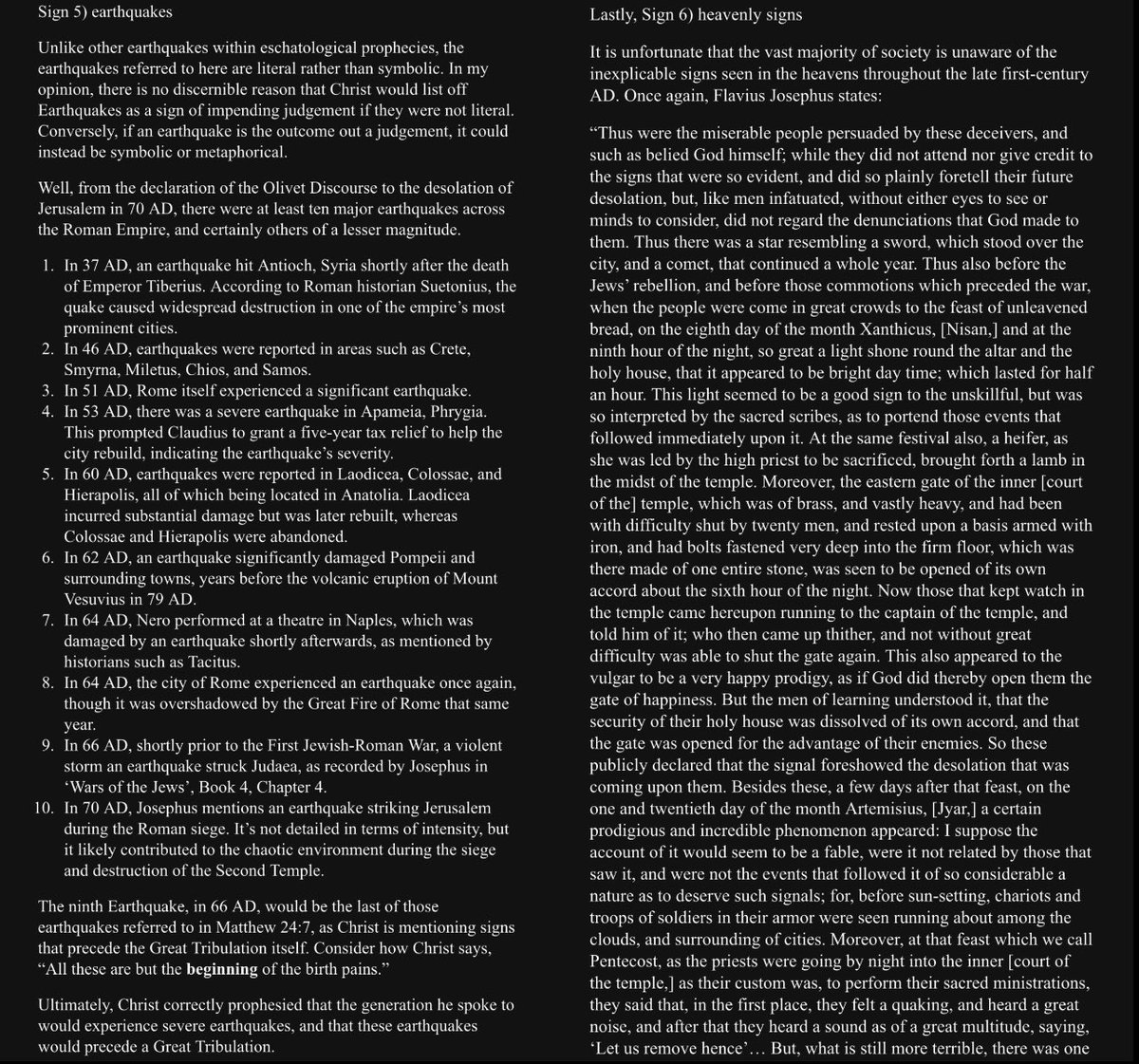 Matthew 24:34, “Truly, I say to you, this generation will not pass away until all these things take place.”

The Olivet Discourse has nothing to do with the 21st century. The “great tribulation” was fulfilled in 70 AD. 

eliam.info/essays/the-gre…