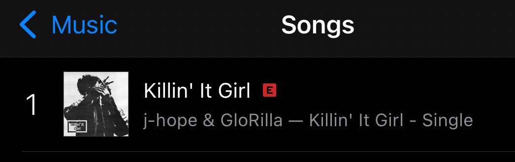 charts_k's tweet photo. j-hope’s “Killin’ It Girl (feat. Glorilla)” has reached #1 on US iTunes! https://t.co/vGf8lXMYwl