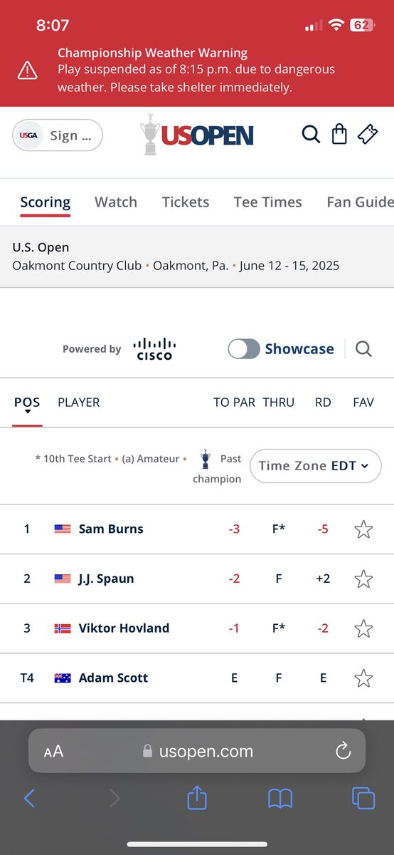 Jason out here trying to have a better score then those playing in the US Open… #TheKrapiOpen