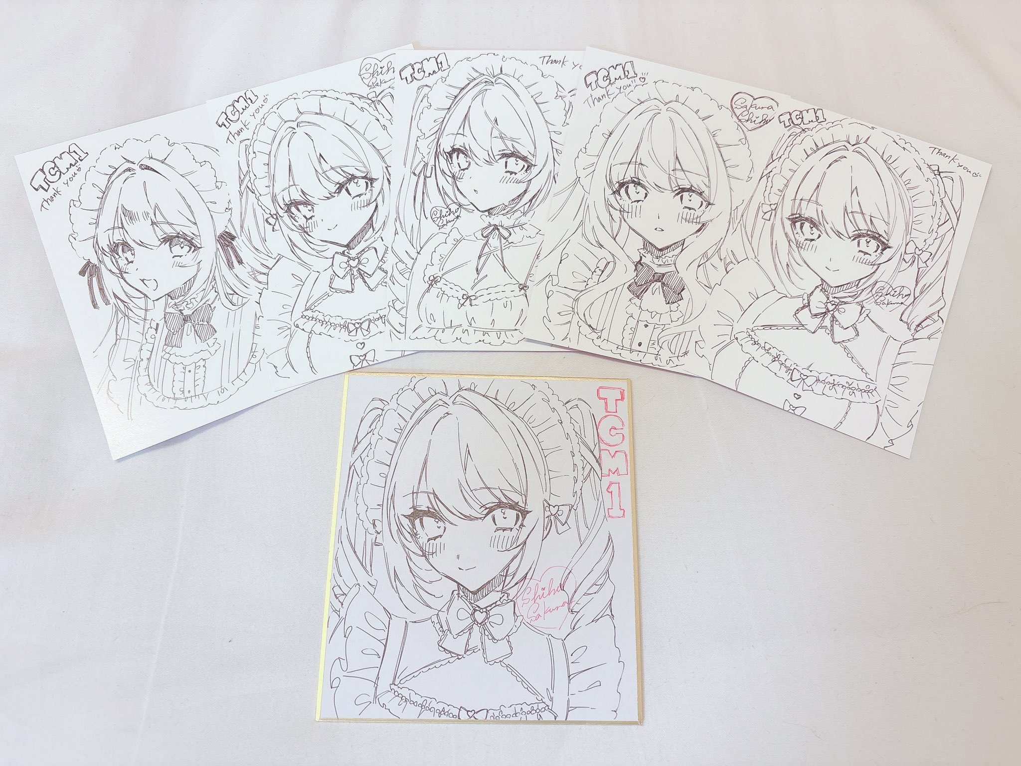 紗倉シホ　直筆色紙 紗倉シホ 直筆色紙