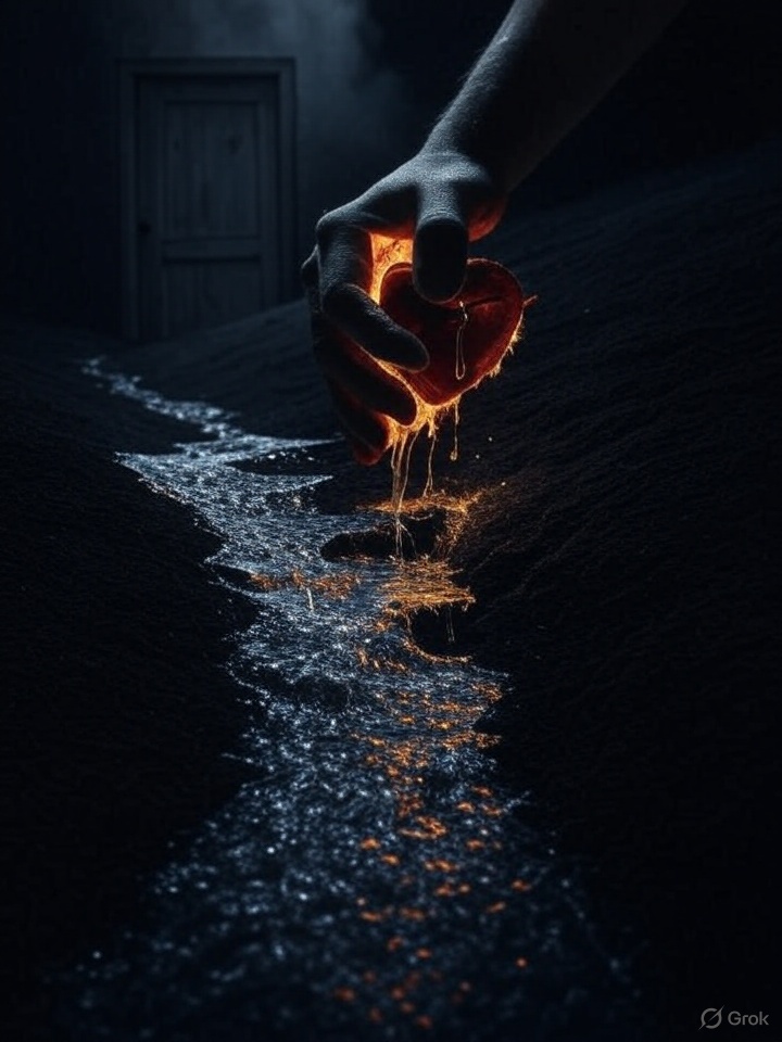 In my visons all I feel is the cold blackness
That the shadows bring to me
In my long dead hopes a river runs from my eyes
I feel the sting of reality

I once held the power to create, to move the sky
Now cursed the source has died
The heaven I embraced has become a hell to me
I