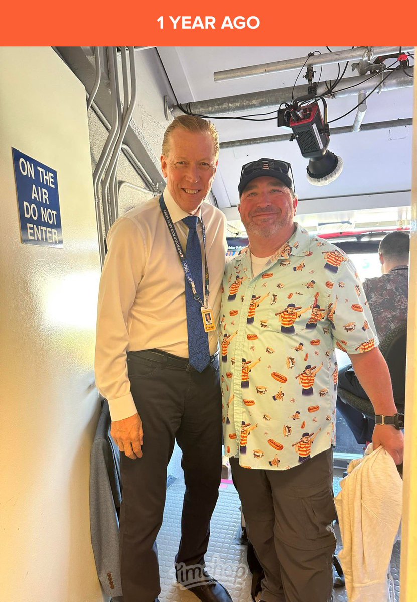 One year ago I met <a href="/OrelHershiser/">Orel Hershiser</a> while visiting #DodgersStadium. Hey <a href="/blummer27/">Blummer Bock</a> and <a href="/RealToddKalas/">Todd Kalas</a>…how about a “Then and Now” since I’m at the ballpark?  🤞🤞🤞🤞🤞🤞