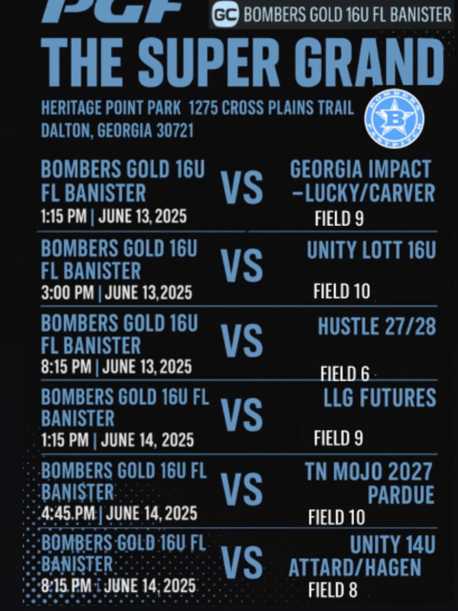 Bombers Gold 16u FL Banister tweet media