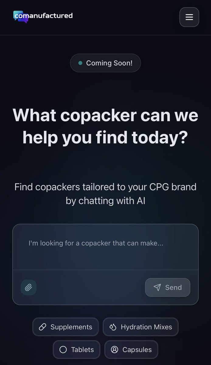 Almost ready to launch the new site! 

Need to clean up the stripe integration and triple check security. 

It’s been fun building this on my own and can’t wait to share with the world of CPG! 

Once live, we will just be capturing free sign ups from brands and onboarding