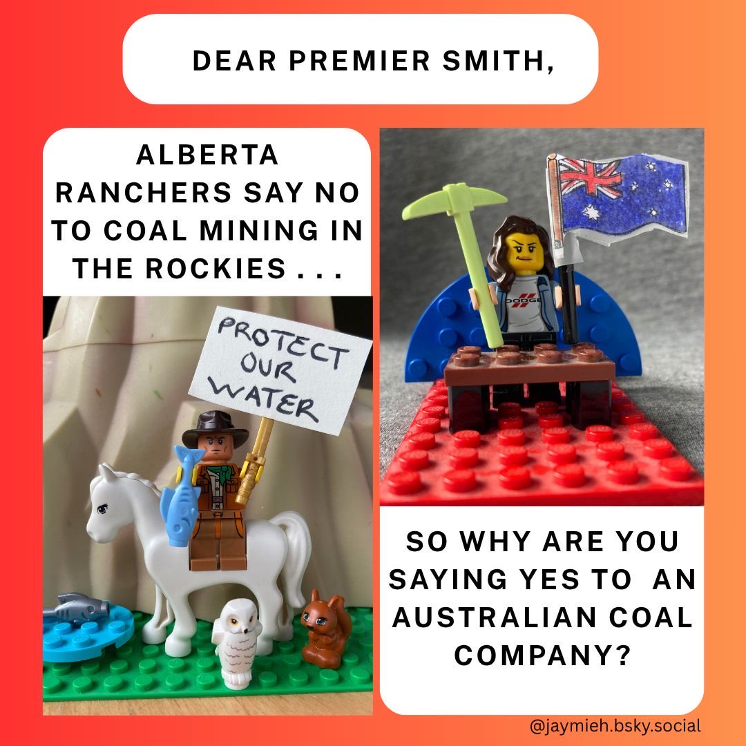 Claire_Kraatz's tweet photo. Dear Premier Smith…we want a full moratorium on coal mining. #NoToCoal #MountainsNotMines #SaveOurSlopes #Ableg https://t.co/IR80r4J3QV