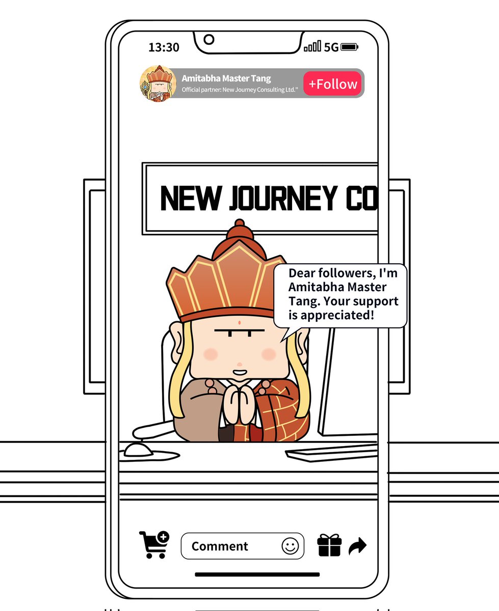 "Master, we're trending!"
"...Quick! Crank my 'Divine Aura' filter to MAX!"
#MonkMania #NewJourneyPlog