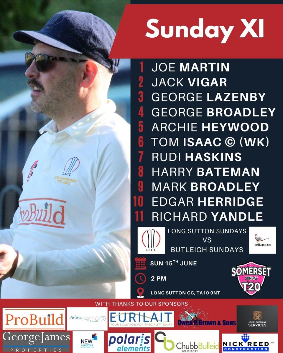 🚨Weekend Fixtures🚨
Go well this weekend to all 3 Long Sutton teams 🏏
#webackonX #stid #glot