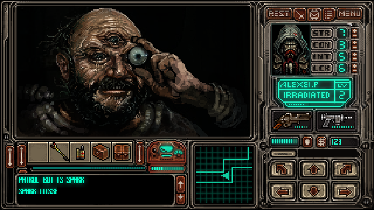 modredcastleton's tweet image. New WIP NPC portrait (painting process going up on Patreon soon!) ☢️☢️☢️ #Hibernaculum #MutoidLeader #NPC #Pixelart #Portraiture #RPG #SurvivalHorror