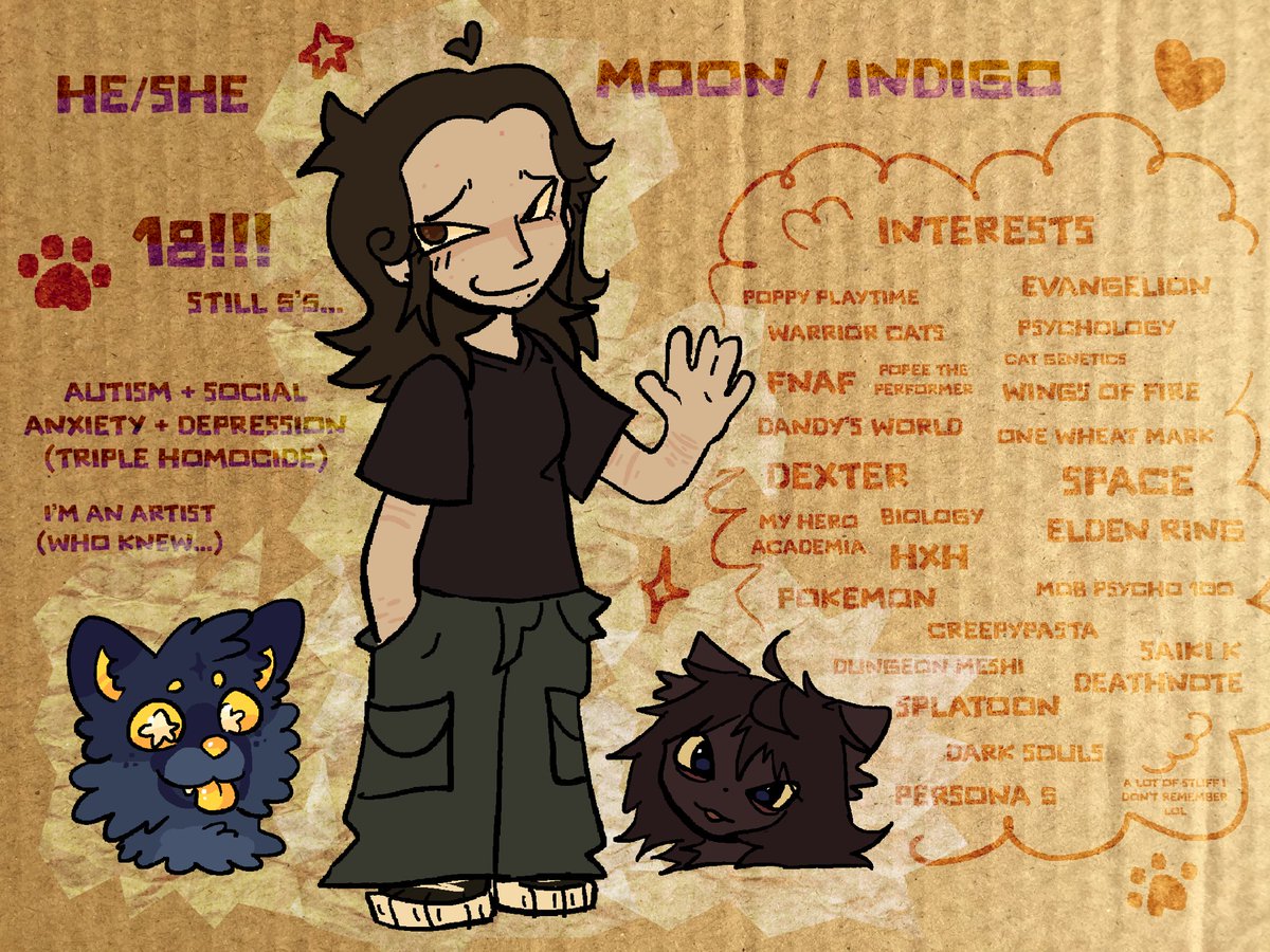 moonpawtism's tweet image. updated meet the artist blehh it’s not as fun but yknow :D