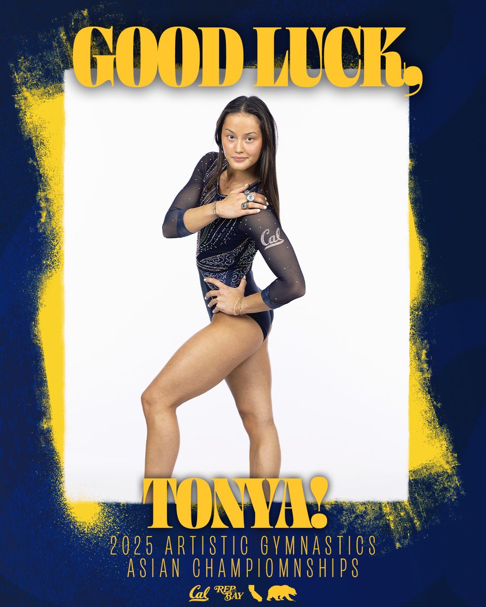 Cal Women’s Gymnastics (@calwgym) on Twitter photo Wishing <a href="/PaulssonTonya/">Tonya Paulsson</a> good luck as she competes in the Bars final (Sat.) and Beam/Floor finals (Sun.) of the 2025 Artistic Gymnastics Asian Championships! 🌟
#GoBears Wishing <a href="/PaulssonTonya/">Tonya Paulsson</a> good luck as she competes in the Bars final (Sat.) and Beam/Floor finals (Sun.) of the 2025 Artistic Gymnastics Asian Championships! 🌟
#GoBears