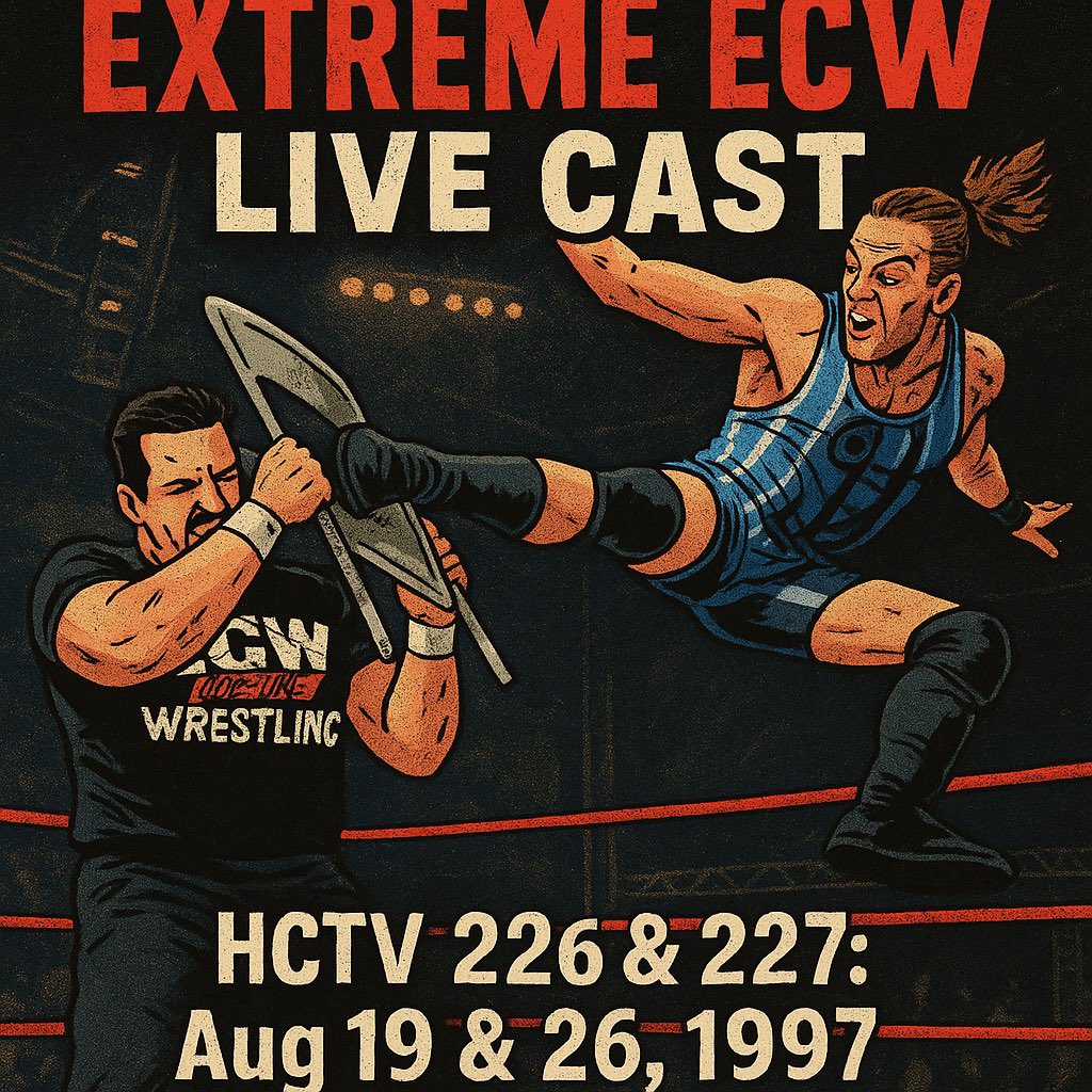 Extreme ECW Live Cast (@extremecast) on Twitter photo Now Available!
Extreme ECW Live Cast- Hardcore TV 226 & 227: August 19 & 26, 1997
Double Shot of RVD vs Tommy Dreamer!
Available exclusively on the <a href="/BTT_Podcast/">Booking The Territory 🎙</a> $5 Patreon tier
Patreon.com/bookingtheterr…
Hosts: <a href="/MPRU83/">Mike Pru</a> <a href="/JohnVanDamage/">_</a> <a href="/LeoWyatt85/">Rick Beebe</a> Now Available!
Extreme ECW Live Cast- Hardcore TV 226 & 227: August 19 & 26, 1997
Double Shot of RVD vs Tommy Dreamer!
Available exclusively on the <a href="/BTT_Podcast/">Booking The Territory 🎙</a> $5 Patreon tier
Patreon.com/bookingtheterr…
Hosts: <a href="/MPRU83/">Mike Pru</a> <a href="/JohnVanDamage/">_</a> <a href="/LeoWyatt85/">Rick Beebe</a>