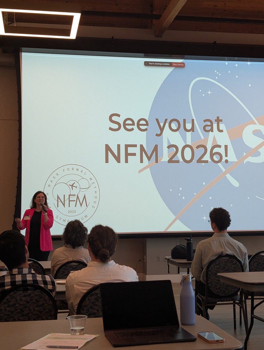 proidiot's tweet image. Had a great week at NASA Formal Methods, already looking forward to next year!