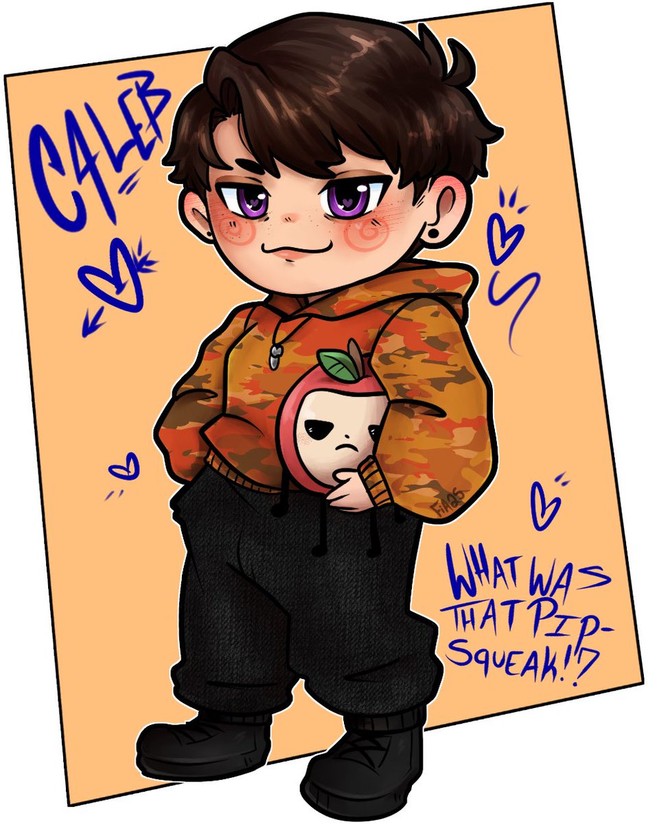 Fia_aah's tweet photo. WHAT WAS THAT PIPSQUEAK!?
Had to draw him as a chibi for his birthday, also yes, I wanted to give him an orange camo hoodie, lemme cook. I wanna do his birthday outfit soon
#HappyBirthdayCaleb #caleb #lads #fanart https://t.co/jZmFxICW4J