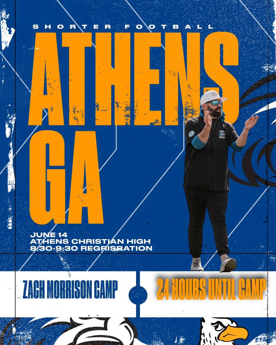 Athens, GA you’re next‼️
TOMORROW June 14th‼️
Show up and show out‼️
Earn that offer‼️
Great competition‼️
SIGN UP TODAY‼️

…hmorrisonfootballcamps.totalcamps.com/shop/EVENT