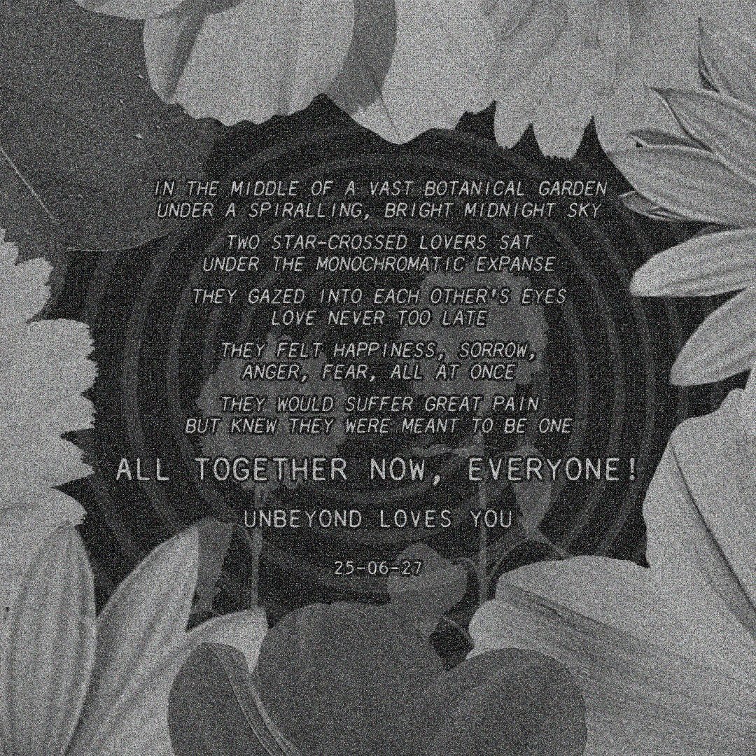 𝟮𝟱-𝟲-𝟮𝟳 <a href="/UnbeyondA/">Unbeyond Anthologies</a>