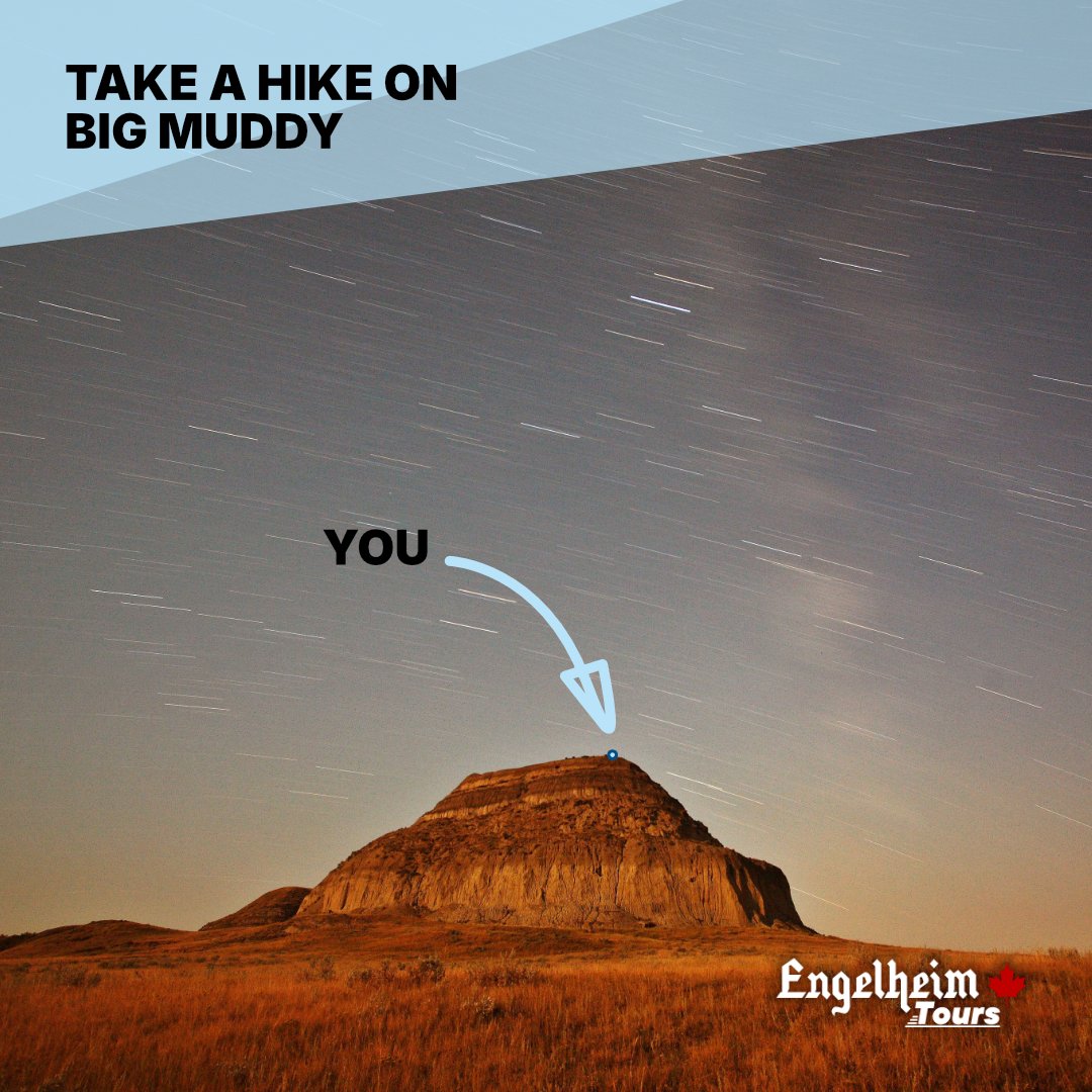 🌄 Take a Hike on Big Muddy, an Unforgettable Experience! 

Features: 
- Luxury bus transportation
- Professional Tour director
- Admission to Big Muddy
- Stop at Big Beaver general store

Visit engelheimtours.ca/tours/the-big-… or call (306)566-9300