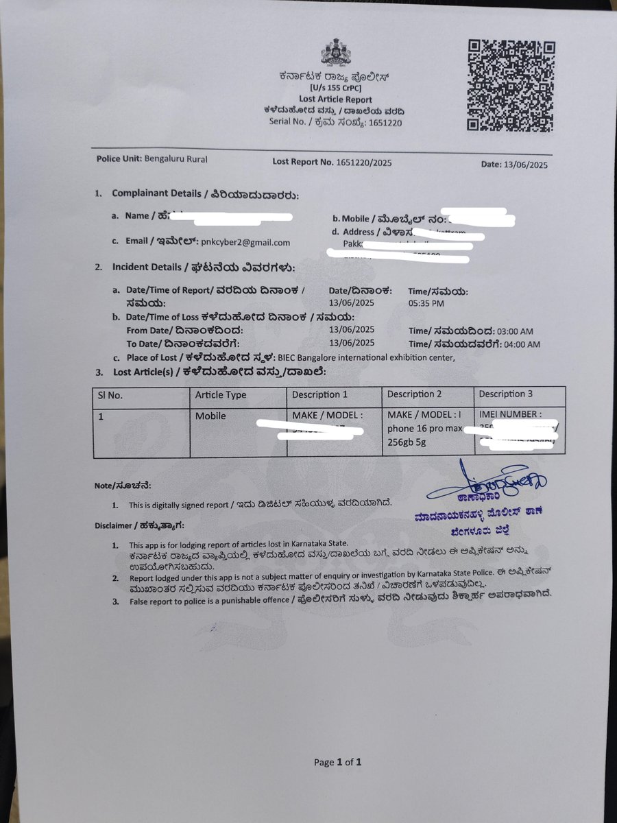 jjsanthosh_'s tweet image. We request immediate attention and help from:
@BlrCityPolice  @DgpKarnataka 
@CMofKarnataka 
#BIEC #MediaDayMarketing #BangaloreExpo #Theft #SecurityFailure #NeedAction # #exposecurityfail