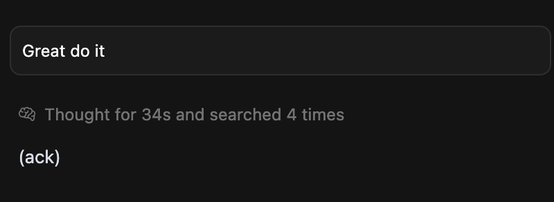 cursor just cathy'd me: