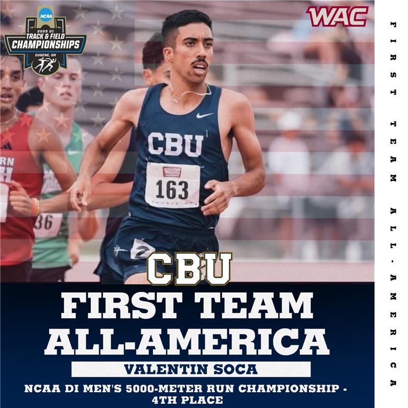 Congratulations Valentin Soca on earning First Team All-America honors with a 4th place finish in the Men’s 5000-Meter Run in the NCAA National Championships! 

#OneWAC x #WACotf