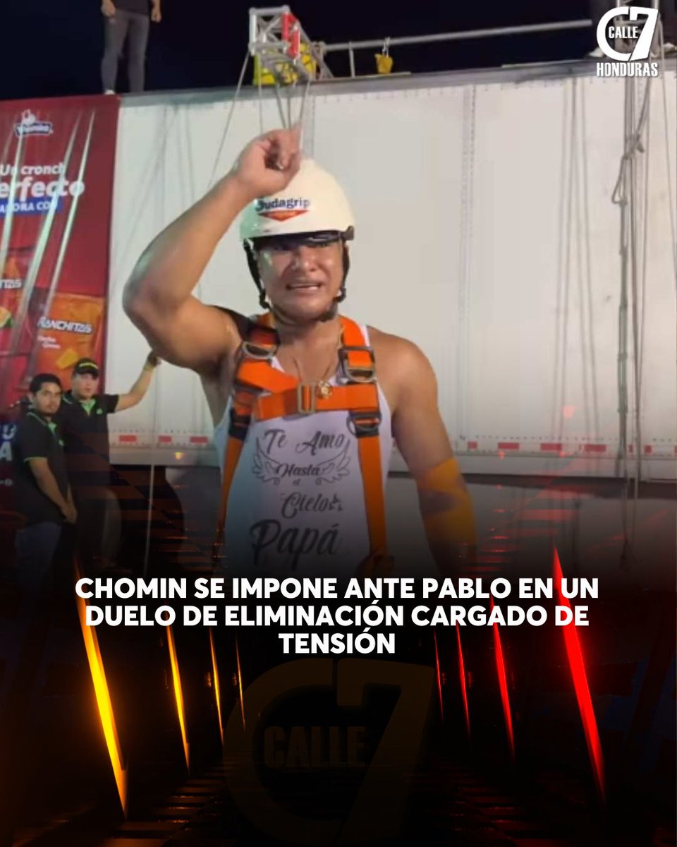 11_Noticias's tweet photo. 🔥 ¡DUELAZO! 🔥Chomin se impone en una prueba brutal contra Pablo. El desgaste físico y mental se hizo notar, pero solo uno logró resistir hasta el final.

Así estuvo el duelo 👉🏻😱 https://t.co/FSt2pd3MP4

#Calle7Honduras #Eliminación #CompetenciaReal https://t.co/9rQWFZgXvm